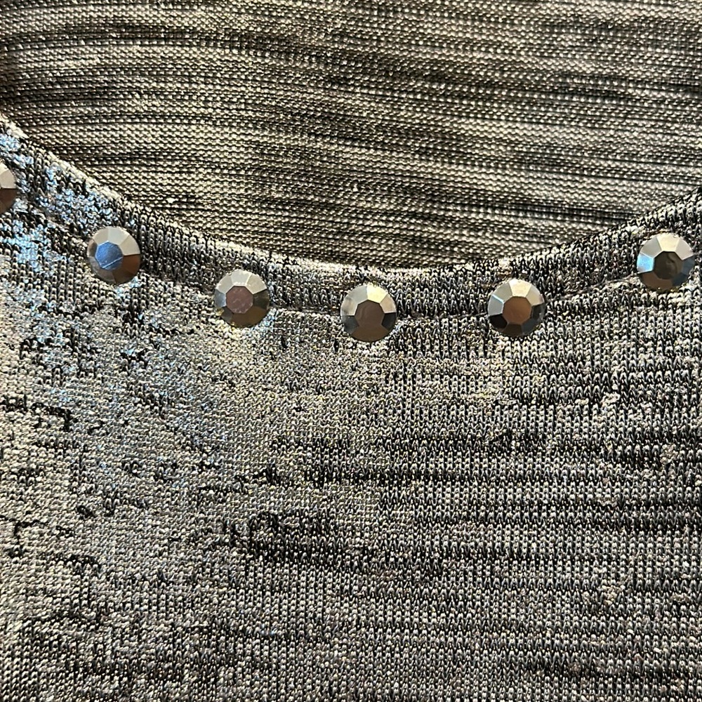 Ruby Rd. Silver Metallic Blouse - image 4